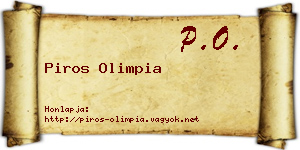 Piros Olimpia névjegykártya
